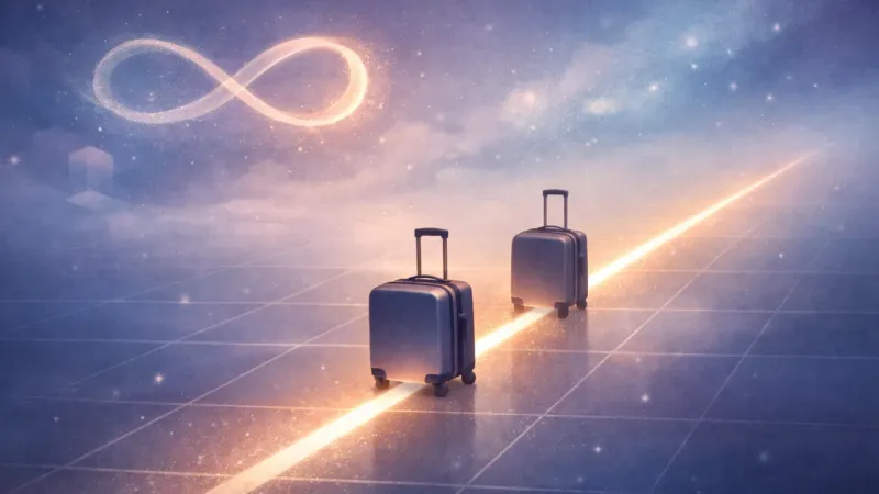 the former infinity strap resolving into one luminous guiding line The Chosen Rule