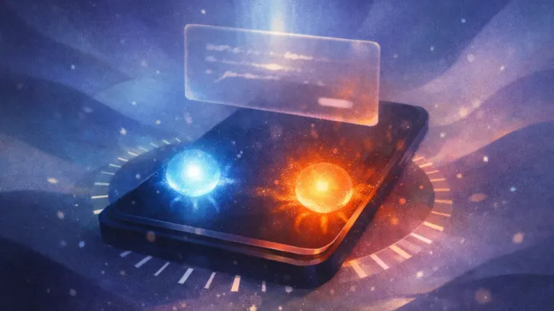 two equally bright notification pulses on a split screen The Weekend Toggle