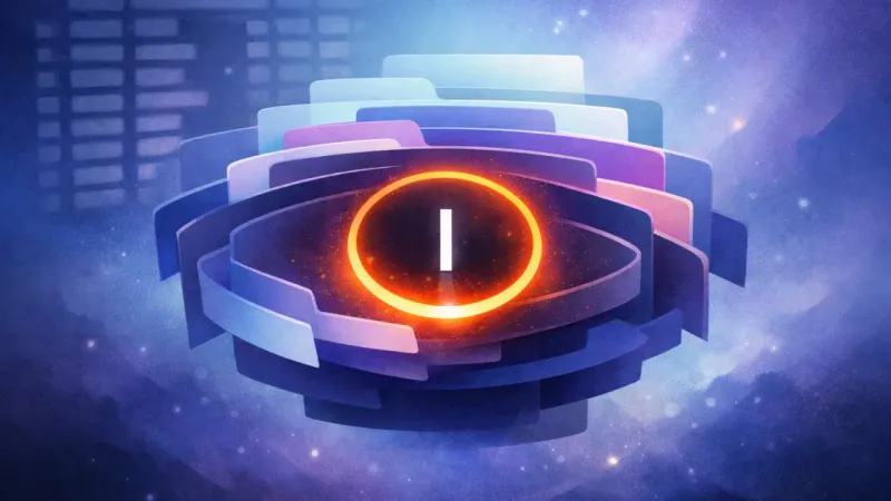 a single blinking cursor caught in a ring of stacked tab-shapes Before You Hit Reply