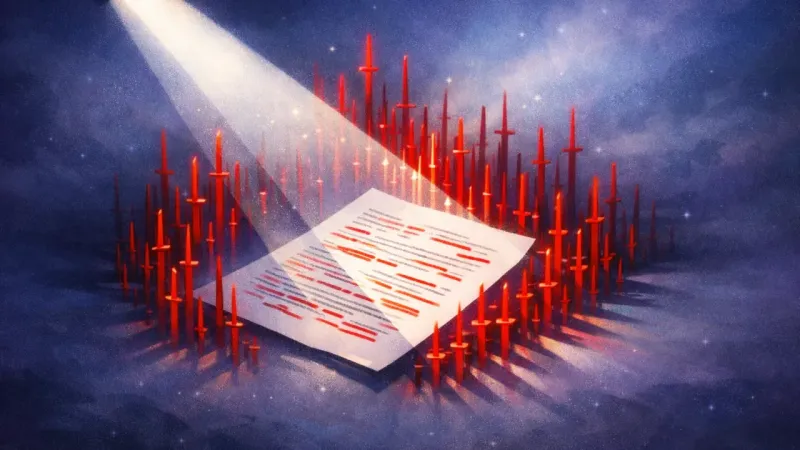 a harsh spotlight that turns into a scanning beam spawning redline swords The Compliment Interrogation