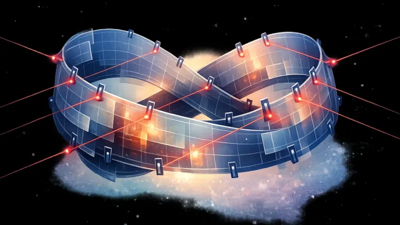 a seamless loop of editable panels pulled by perfectly equal handles The Perpetual Draft Circuit