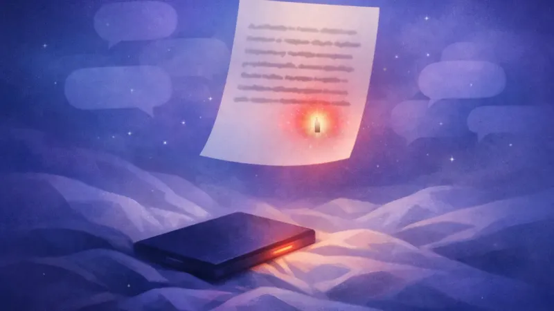 a blinking cursor inside a siren-like halo The Second After the Text