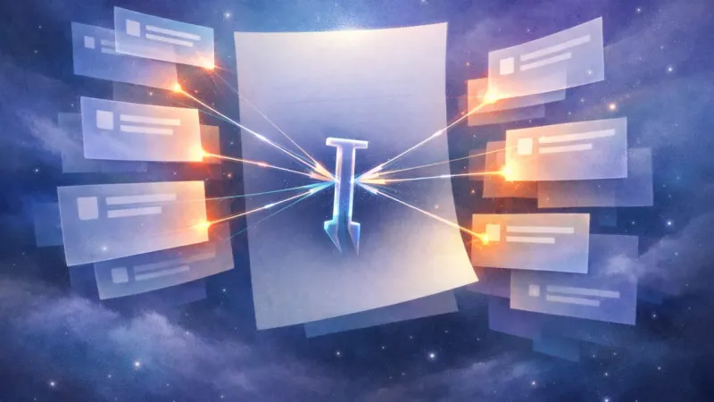 the cursor stretched into a jittering fork by perfectly identical pop-up pulses The Pop-Up Chorus