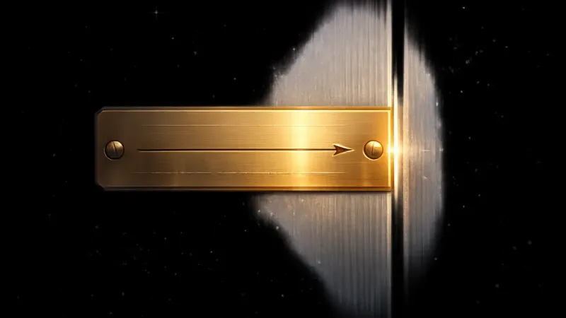 one crisp etched line aligned with a narrow seam of light The Navigational Line