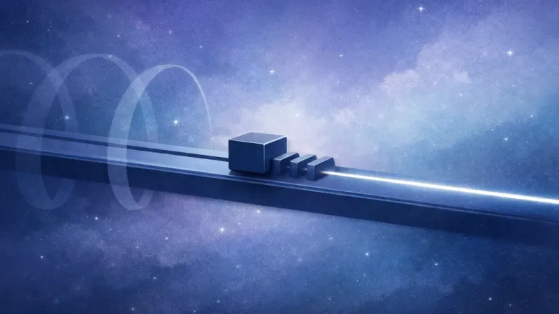 the fader cap resting against three tactile ridges while one signal line stays steady The Chosen Stop