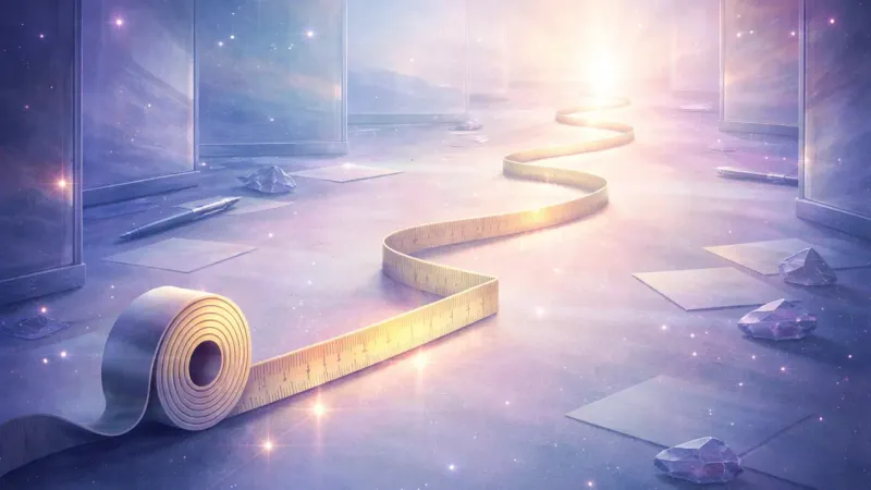 one bright guiding pull with the other lines slackened into background The