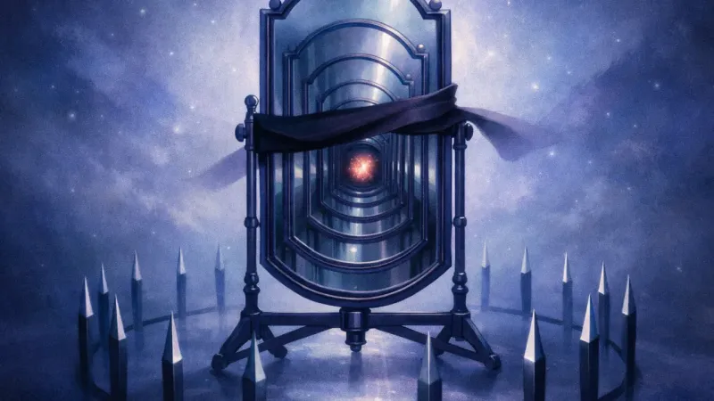 a recursive tunnel of reflections that narrows down to one ‘flaw’ at the center The Mirror’s Unending Verdict