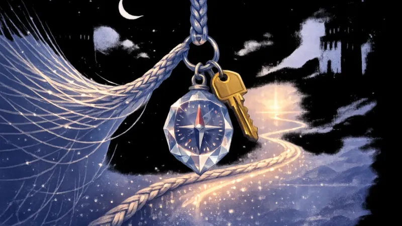 many threads reorganized into one braided cord that the compass needle can finally align with The Good-Enough Axis