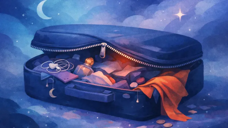 a zipper pull stalled inches from closure The Unfinishable Suitcase