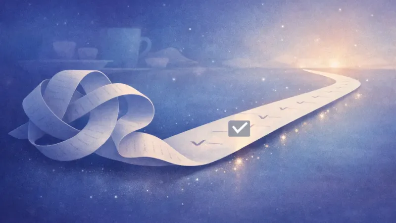 one clear receipt strip with a single repeated mark pulling the eye forward The Chosen Stabilizer