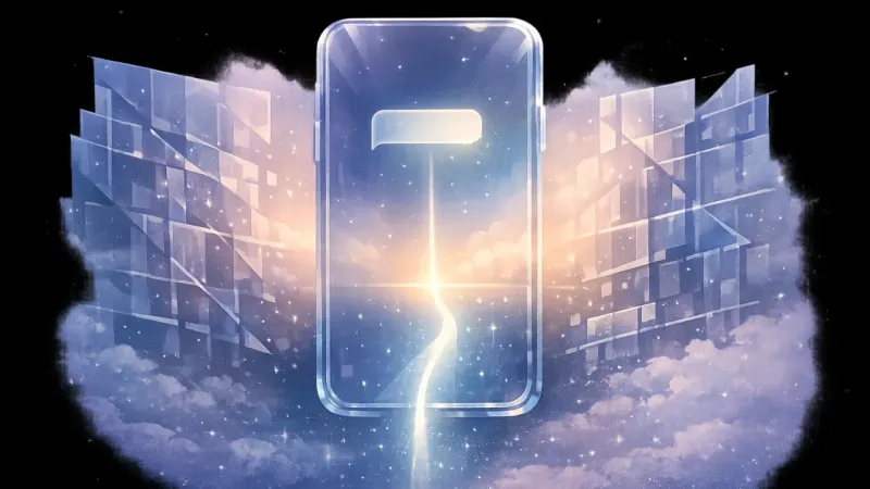 one bright message lane cutting through the dimmed lattice of comparisons The Single Check-In