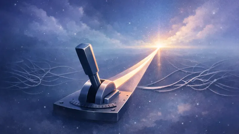 one clean ribbon of tension forming a single forward lane The First Safe Notch