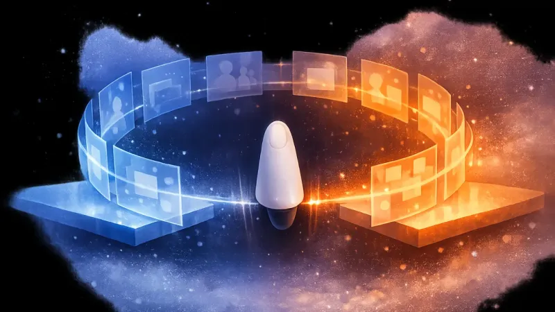 a cursor held in place by a perfectly circular orbit of “evidence” panes and equal opposing pulls The Phantom RSVP Trial