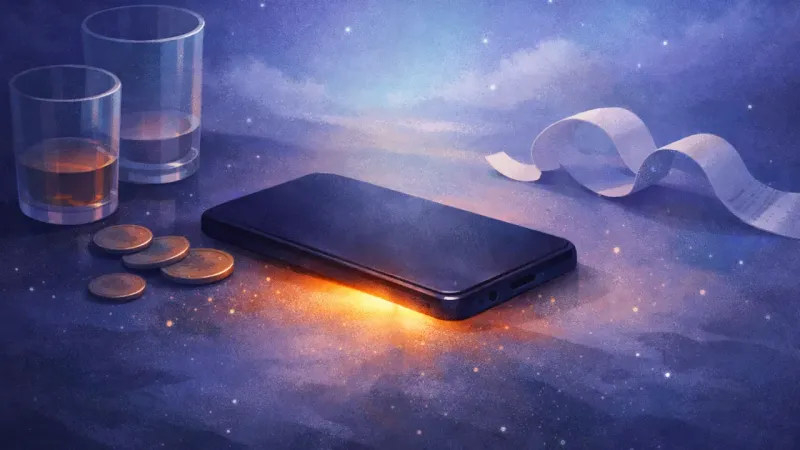 a payment-request glow peeking from beneath a face-down phone When the Request Hits