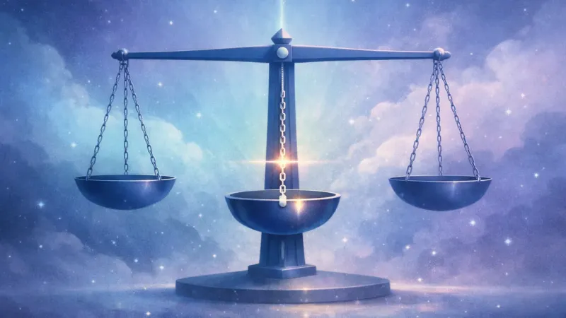 the third cup-pan aligned with a visible pivot mark and a boundary stop The Reciprocity Axis