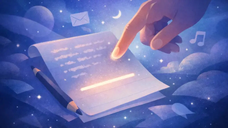 a hovering fingertip above an unsent draft message The Hover Before Send