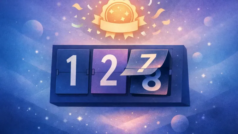 a single split-flap date tile stuck half-flipped The Anniversary Ping That Rewrites Your Brain