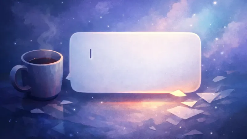 a blinking cursor inside an empty draft message bubble Everyone vs Me?