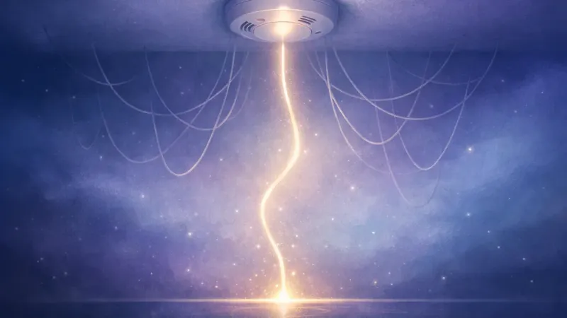 one bright check-path that completes and fades while the rest of the lines go slack The Settling Signal