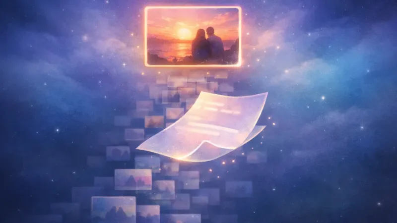 a bright memory tile feeding an endless loop of thumbnails When the Past Auto-Plays