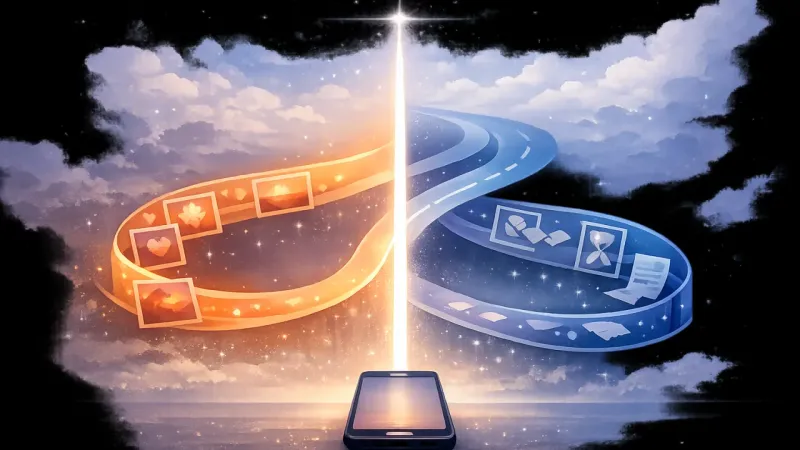 one clean boundary-line turning a closed loop into a single forward track The Cut That Creates a Path