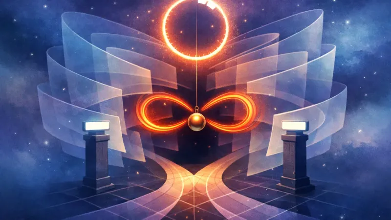 a figure-eight swing-path that never commits to either fork The Fork That Won’t Resolve