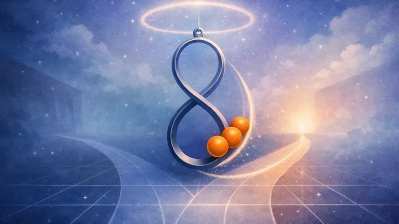 three weighted beads shifting the pendulum’s arc into one clear lane The Chosen Axis