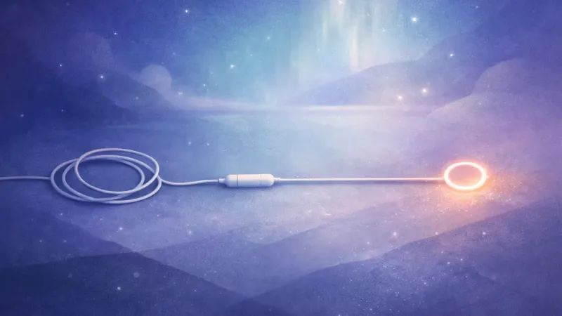 a formerly closed loop reformed into one straight guiding line The Reference Line