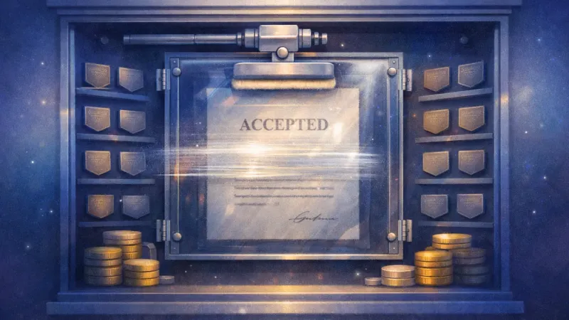 the acceptance letter sealed behind mirror-glass that keeps getting polished but never feels clear The Centerpiece Verdict