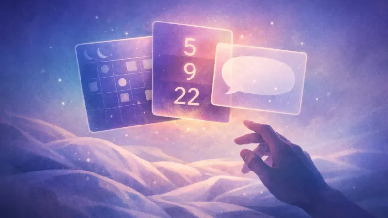 three overlapping glowing tiles that refuse to become one chosen screen The Sunday Night Loop