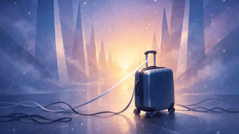 one firm strap holding steady while all other tethers hang slack The Unnegotiated Path