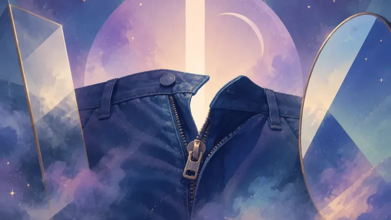 a zipper pull stalled just before closing The Zipper Moment