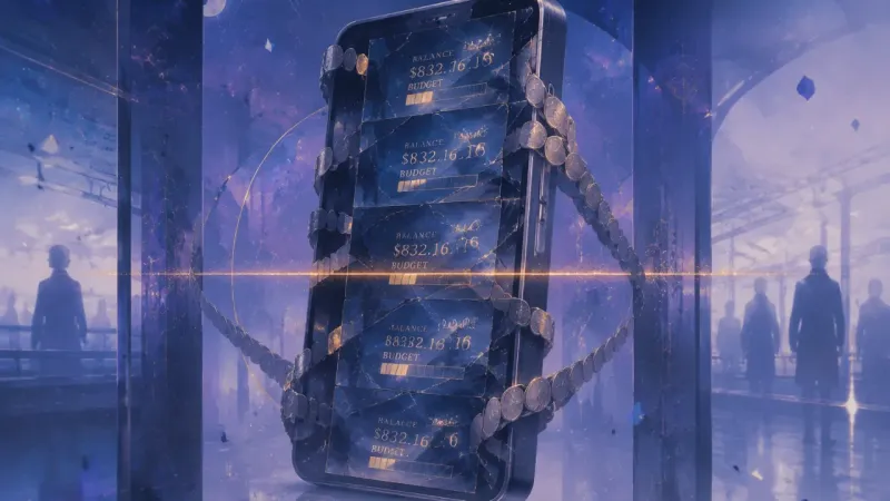 a single screen split into multiple identical reflections, all ‘pulling’ attention at once The Invisible Eviction Timer