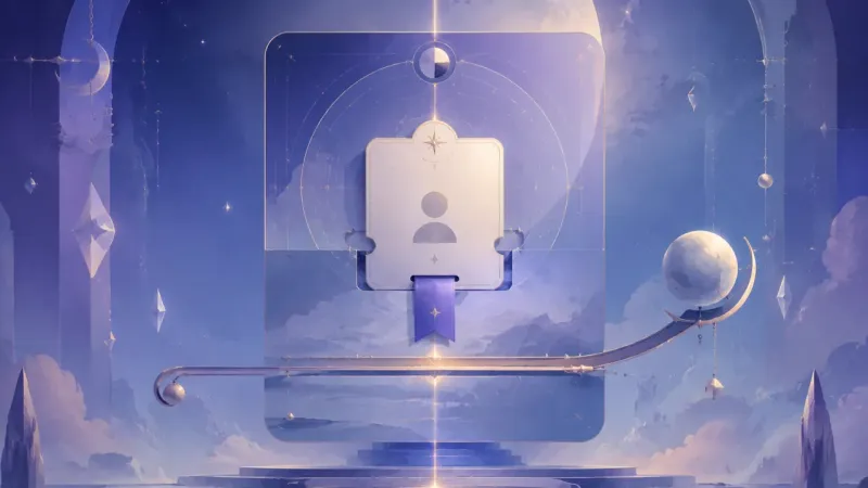 the nameplate clicked in with a visible pull-tab under a single guiding beam The Good-for-Now Click