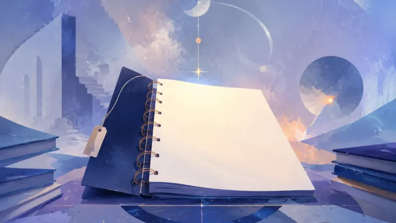 a perfectly blank first page with a dangling price tag The Fresh-Start Loop