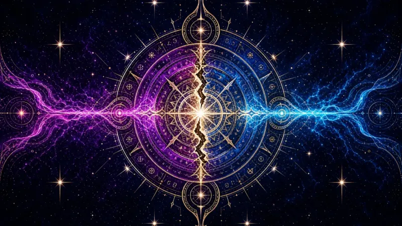 a split compass needle between two equally bright routes The Pull of the Familiar Offer