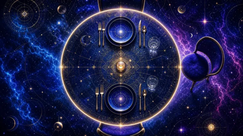 two aligned settings held by a crisp circular edge The Named Circle