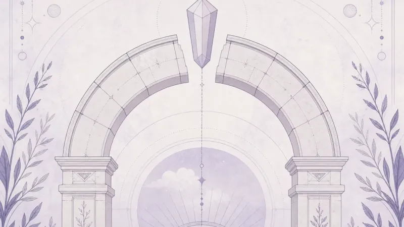 the keystone aligning with a single centerline above its true place The Claimed Span