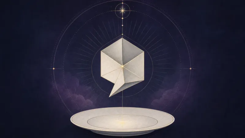 a tiny folded speech bubble over an empty plate The Quiet Cost of