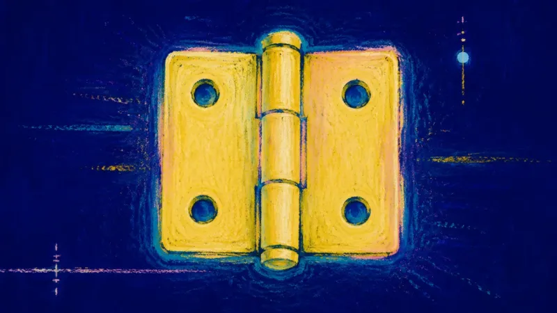 Restored Alignment An abstract hinge restored to clean alignment, representing direct consent, balanced choice, and