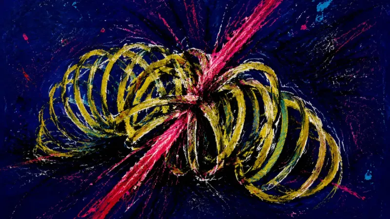 Kinked Cadence A tangled slinky collapsing into itself, symbolizing all-or-nothing habit collapse and the pressure
