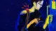 Midweek Threshold A figure with a work bag on one shoulder holds a fridge handle in one hand and a phone in the other,