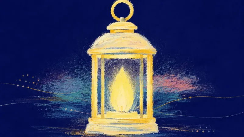 Lantern Recentered A restored lantern with calm balanced contours, representing self-trust and progress measured by лич
