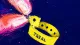 The Trial Loop Two fingers keep sealing and peeling open a trial-class wristband, symbolizing how fun starts to bea