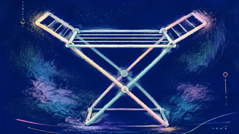Room to Unfold An abstract image of future-lock anxiety easing into balance, where stability becomes a supportive