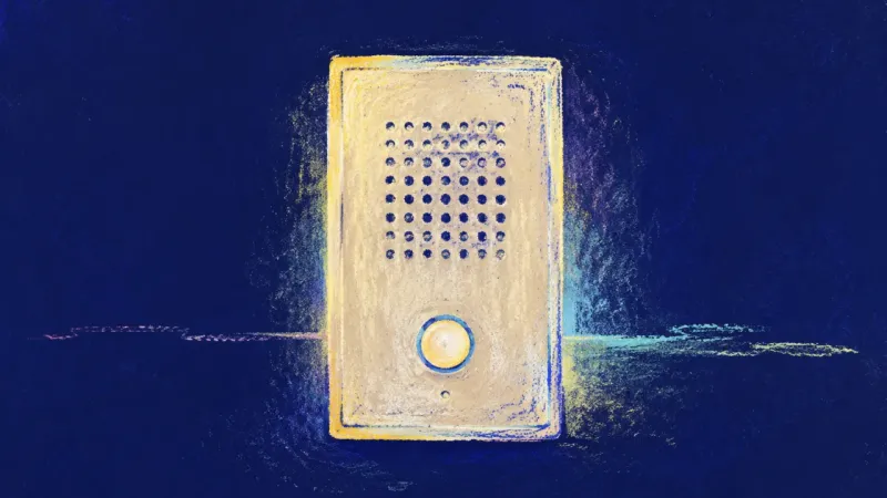 Open Signal An abstract intercom panel restored to clean order, symbolizing direct communication, self-respect,