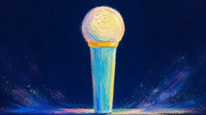 Earned Voice An abstract visual of praise anxiety resolving into grounded self-trust, where earned skill can stay