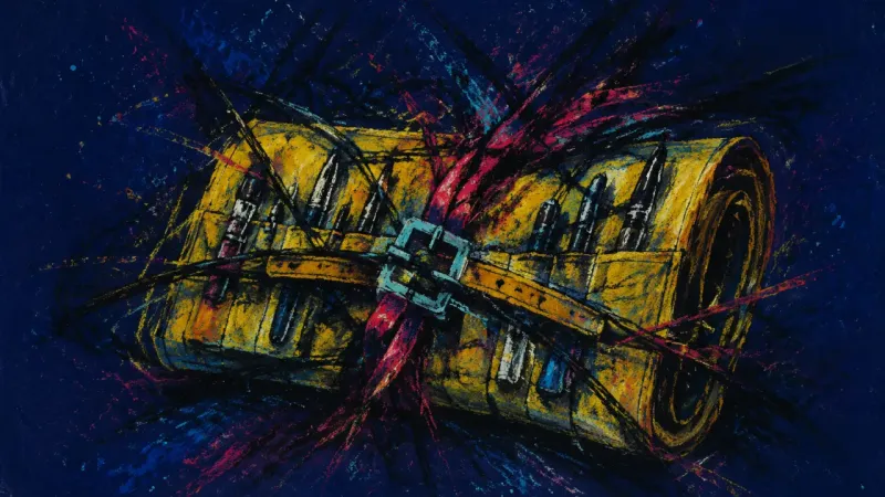 An abstract visual of productive procrastination, where preparation turns into pressure, clutter, और