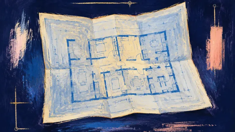 A blueprint opens into a clean, readable plan, representing accurate self-advocacy and restored self