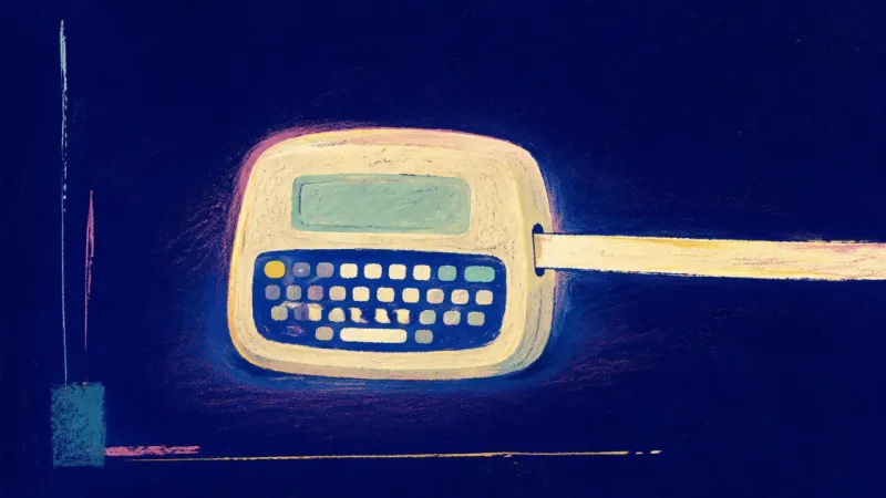 One Clean Line An abstract label maker restored to a clean form with one clear strip, expressing firm boundaries,
